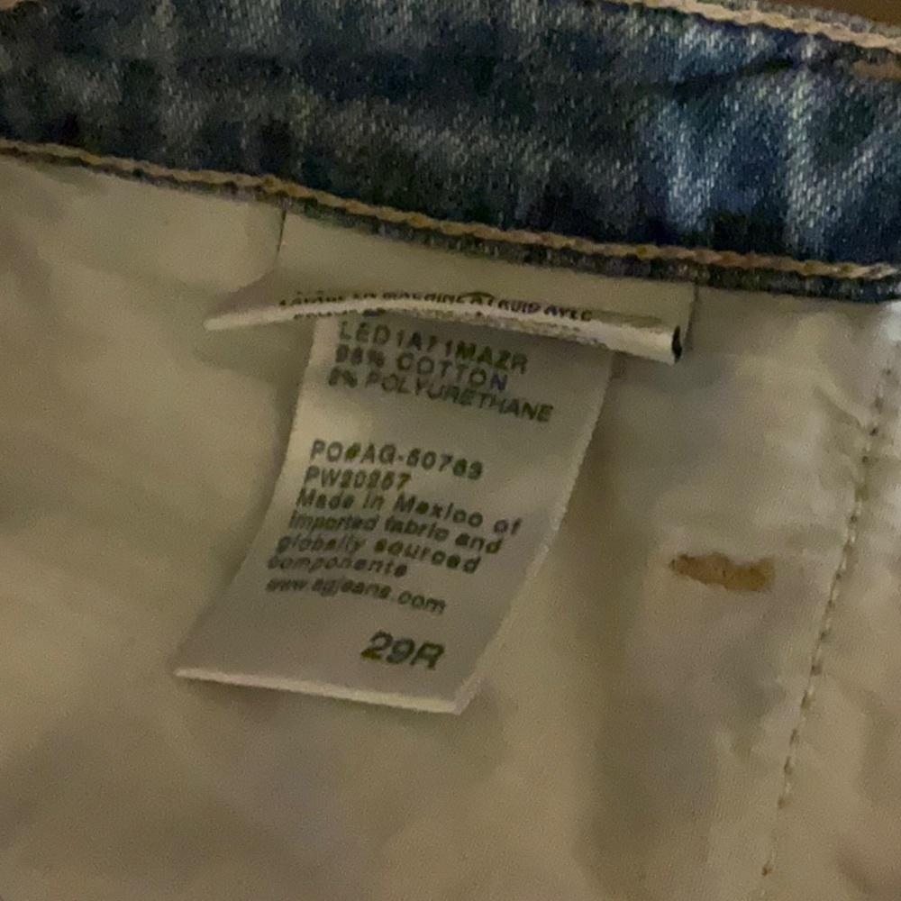 AG Adriano Goldschmied Seamed Isabelle High Rise Straight Crop Jean size 29R - Picture 5 of 10